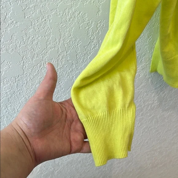 J. Crew Yellow Cardigan Sweater Lightweight Knit - Picture 5 of 7